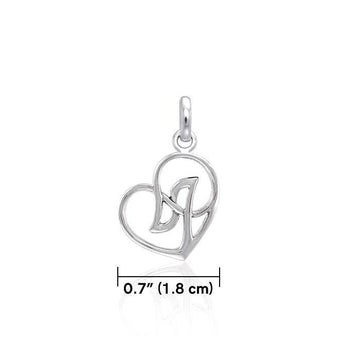 Celtic Heart Silver Pendant TPD3856 - Jewelry